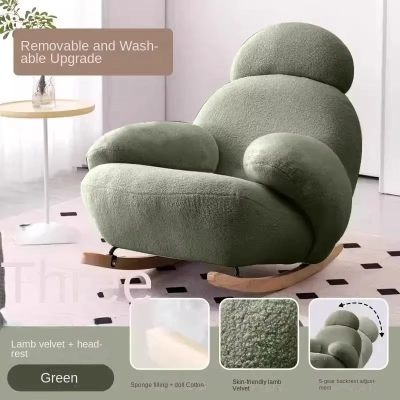 Fluffy White Living Room Chair Meuble Salon Home Furniture Living Room Vanity Chair Lounge Recliner Modern Cute Floor Ergonomic