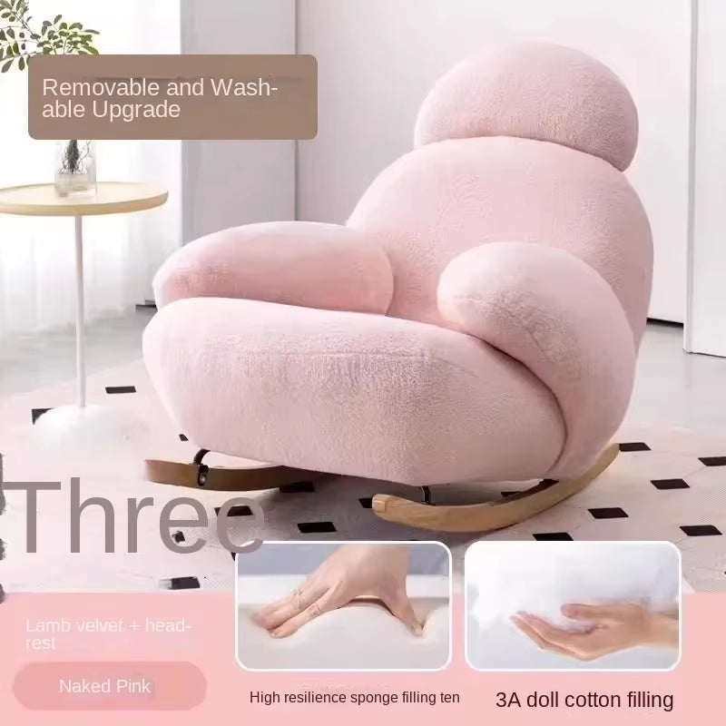 Fluffy White Living Room Chair Meuble Salon Home Furniture Living Room Vanity Chair Lounge Recliner Modern Cute Floor Ergonomic