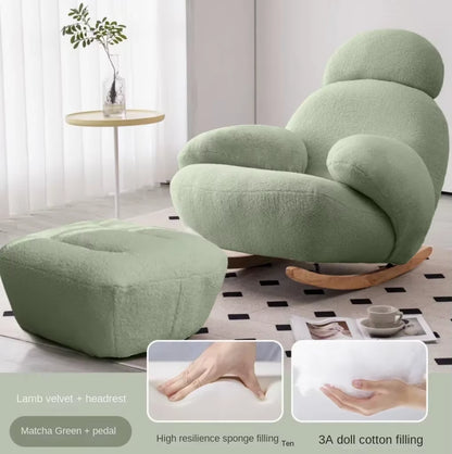 Fluffy White Living Room Chair Meuble Salon Home Furniture Living Room Vanity Chair Lounge Recliner Modern Cute Floor Ergonomic